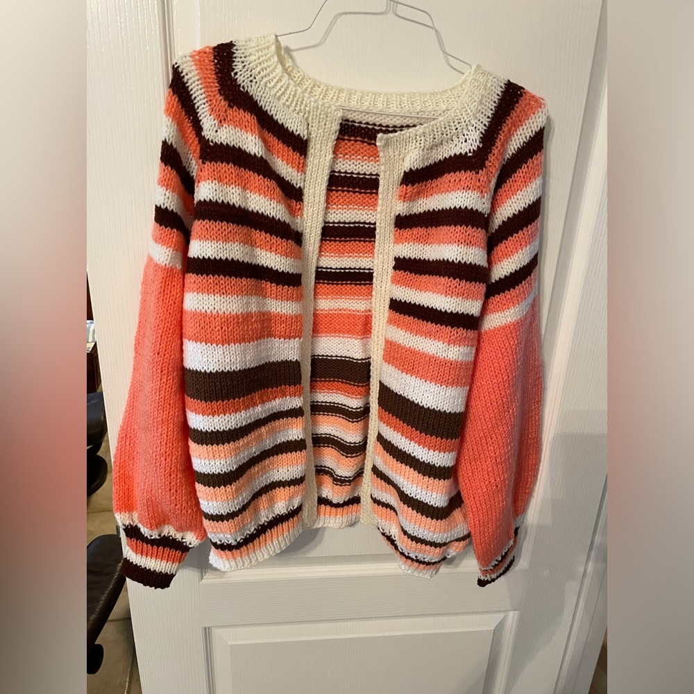 Ladies hand knit cardigan